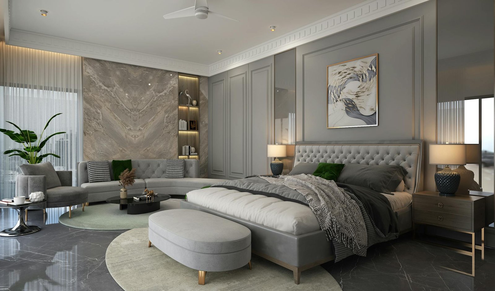 Bedroom floor tile example